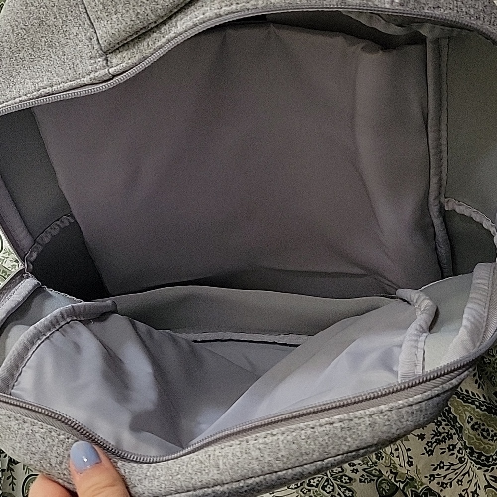 Grey Small Backpack, Compact Size - Picture 3 of 4
